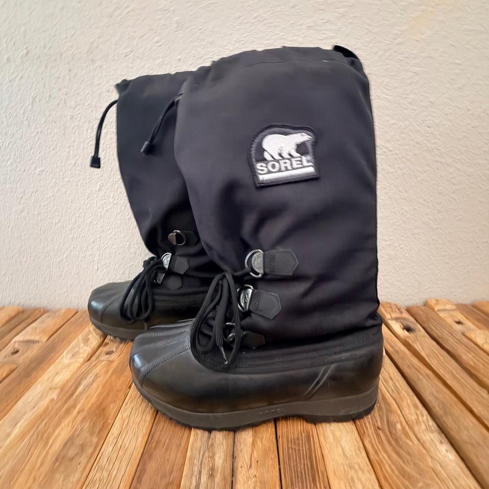 Sorel Snowfall Boots Size 10 Black Winter Snow Waterproof NL1140-010